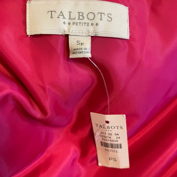 Talbots petite small pink puffer vest down filled - Picture 3 of 5